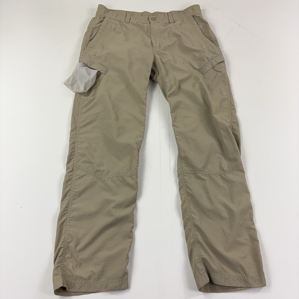 The North Face Pants Mens 34x32 Beige Nylon Hiking Mesh Lined Pockets Outdoor